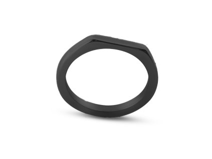 Angled Black Angular Ring