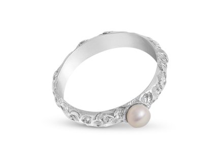 Aqua Drops Ring with Pearl