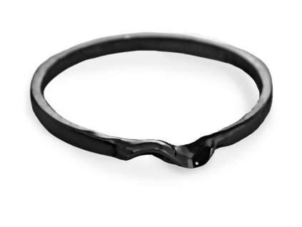 Black minimalist split ring