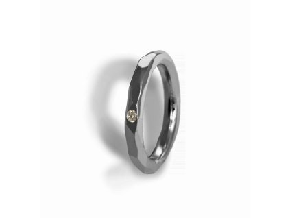 Cubic Black Angular Diamond Ring