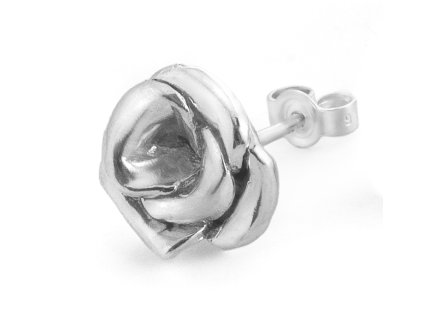 One Rosa silver earring