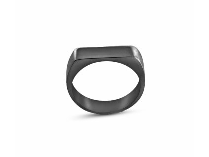 Beveled wider black ring Angular