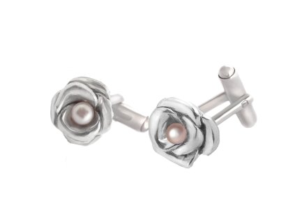 Women's cufflinks Rosa with pearl