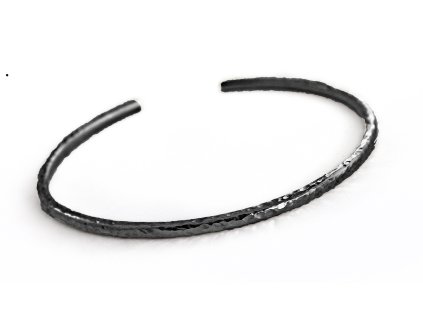 Unisex silver black minimalist Hammer bracelet