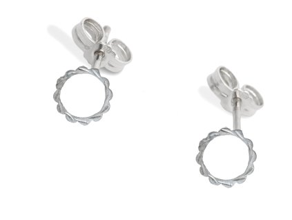 One women's silver stud earrings from the Spirit collection