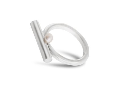 Minimalist Zenit ring with pearl