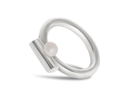 Minimalist smaller Zenit ring with pearl