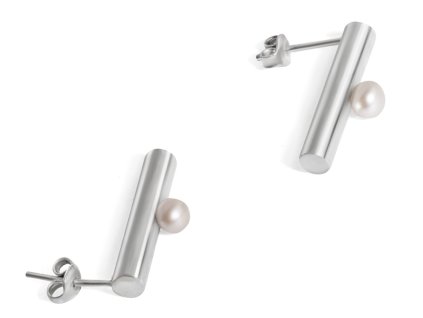 Minimalist Zenit dangle earrings with pearl