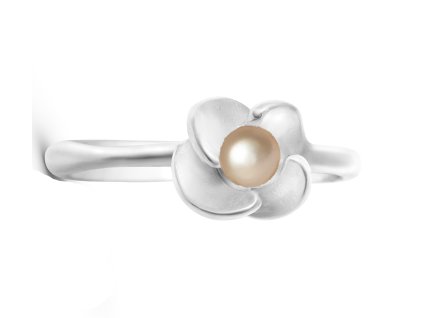 Bloom ring with pearl