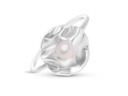 Silver Wrap Ring with Pearl