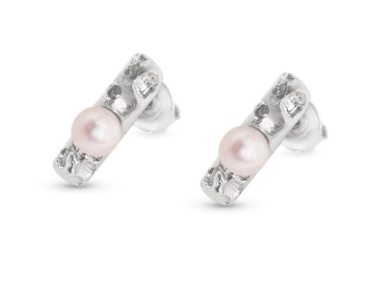 Women's earrings Aqua drops with pearl