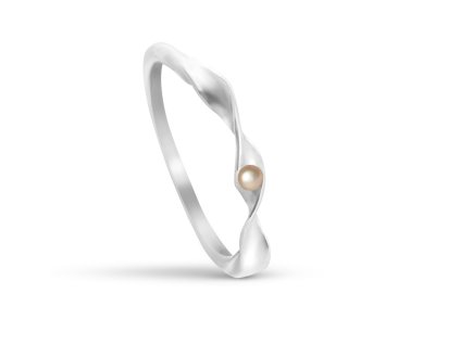 Silver ring Harmony with pearl
