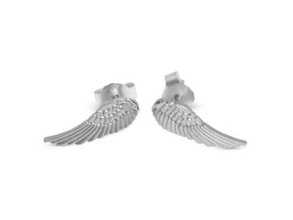 Silver minimalist Wings earrings