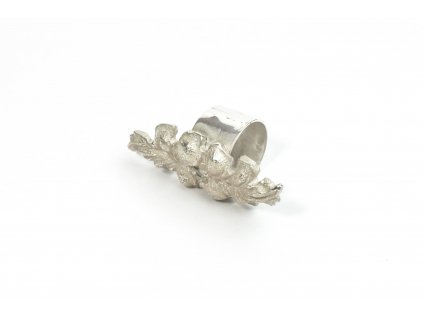 Women's silver ring with Leaf leaves