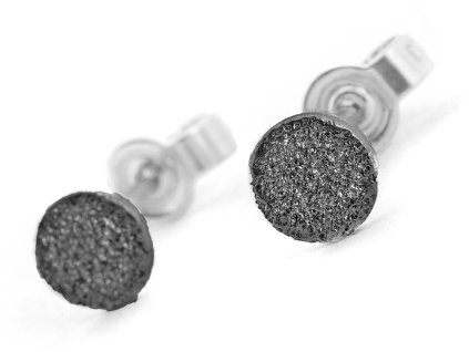 Black minimalist Luna stud earrings