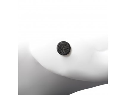 Black minimalist Luna stud earrings