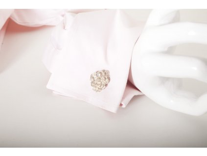 Women's cufflinks Pulsatilla with flower