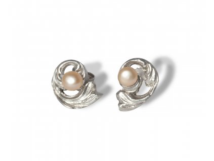Women's earrings with baroque stones and pearls