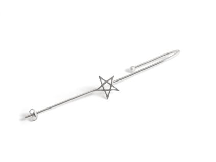 Dámská náušnice Pentagram za ucho
