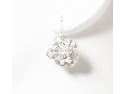 Women's earrings Pulsatilla hanging with a flower