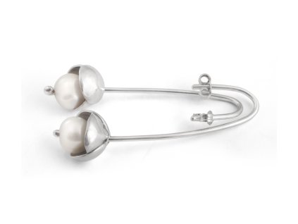 Women's Bowpearls dangling earrings with a pearl