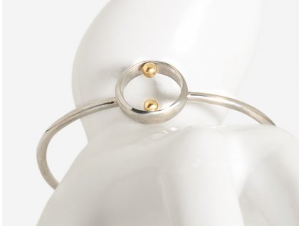 Women's silver minimalist bracelet Golden with gold