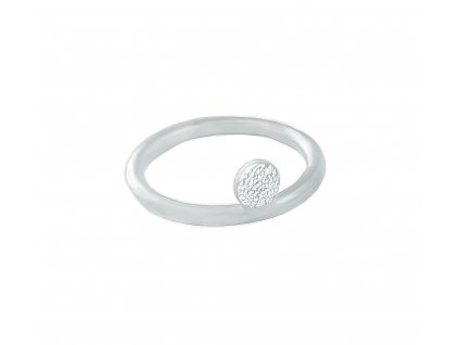 Dámský stříbrný minimalistický prsten Luna se stříbrnou placičkou
