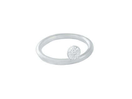 Luna women's silver minimalist ring with a silver patty