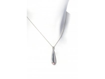 Women's silver Delf necklace with pearl