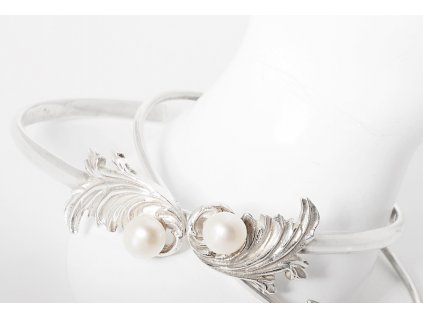 Dámský dvojitý náramek Barok s perlou