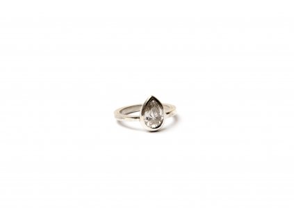 Women's Hope silver ring with zircon