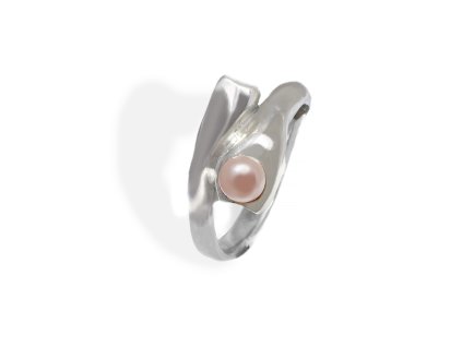 Delf women's silver ring with pearl