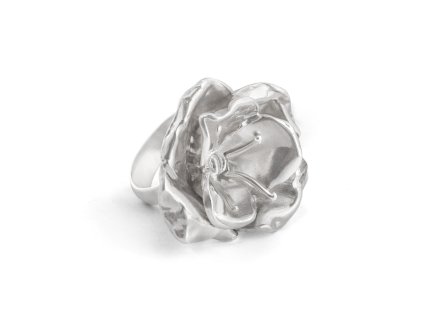 Women's silver flower ring