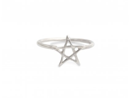 Women's Silver Pentagram Ring