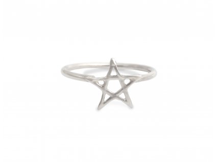 Women's Silver Pentagram Ring