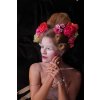 Women's silver ring with flower and pearl Bowpearls