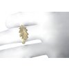 Women's gold ring Oak with leaf