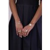 Women's gold ring Oak with leaf
