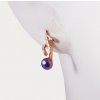 Gold-plated mini earrings Berries stones in silver with pearl