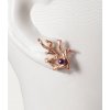 Gold-plated Berries stone earrings in silver with a larger pearl