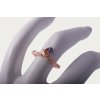 Berries gold-plated minimalist ring for women made of silver with a pearl