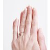 Berries gold-plated minimalist ring for women made of silver with a pearl