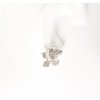 Silver women's earrings Sakura with a stone flower
