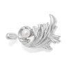 Silver women's navel piercing Baroque