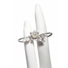 Women's silver ring Sakura on two fingers