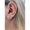 Women's mini gold earrings Sakura