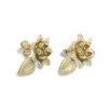 Dámské zlaté náušnice Sakura květina