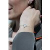 Women's Silver Pulsatilla Chain Bracelet with Flower
