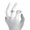 Women's silver mini ring with Sakura flower