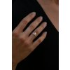 Women's silver mini ring with Sakura flower
